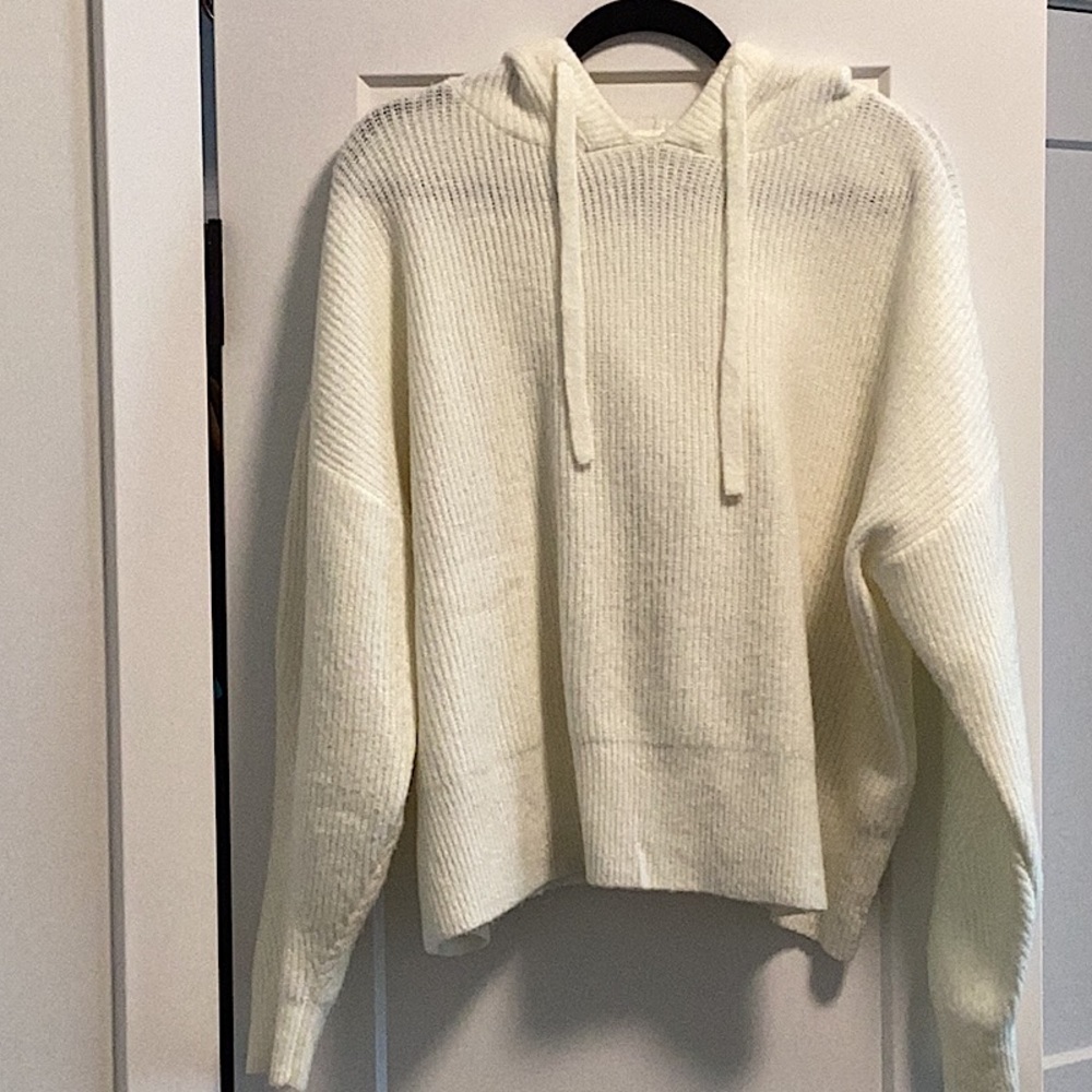 Lucky Brand Hooded Sweater in Ivory Size XL